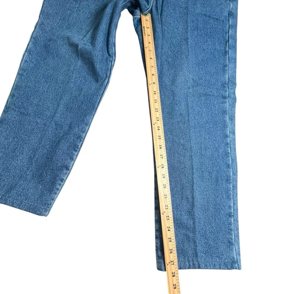 L.L. Bean Mens 34X28 Straight‎ Leg Flannel Lined Medium Wash Jeans (Tag 34X32)